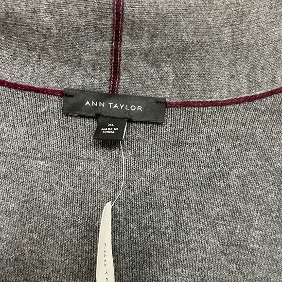 Ann Taylor Burgundy Wool Blend Cardigan - Picture 5 of 6